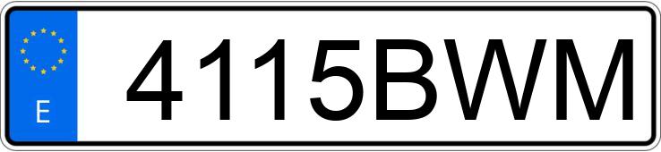 Numer rejestracyjny 4115BWM posiada PEUGEOT 206