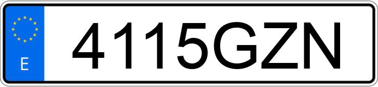 Numer rejestracyjny 4115GZN posiada SUZUKI ALTO