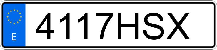 Numer rejestracyjny 4117HSX posiada TOYOTA YARIS