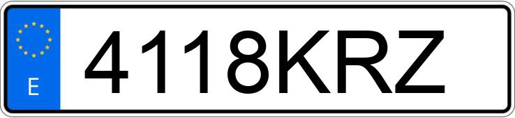 Numer rejestracyjny 4118KRZ posiada VOLKSWAGEN POLO