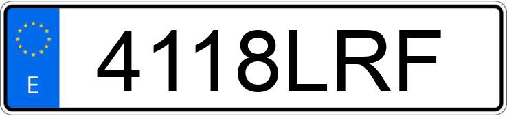 Numer rejestracyjny 4118LRF posiada RENAULT K