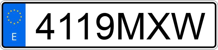 Numer rejestracyjny 4119MXW posiada BMW SERIE 3