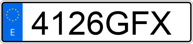 Numer rejestracyjny 4126GFX posiada RENAULT LAGUNA