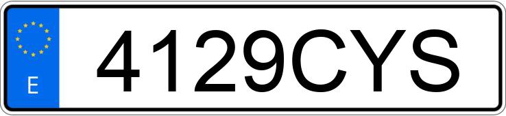 Numer rejestracyjny 4129CYS posiada VOLKSWAGEN GOLF