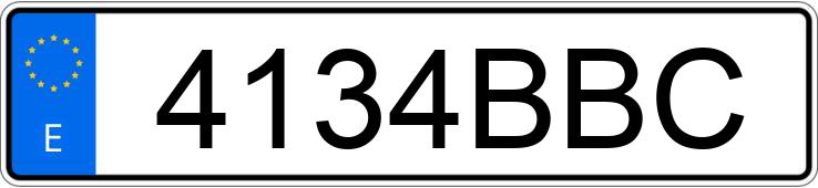 Numer rejestracyjny 4134BBC posiada PEUGEOT 206