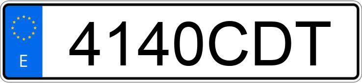Registreringsnummeret 4140CDT har VOLVO S40