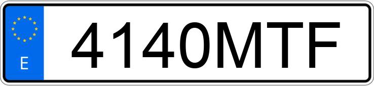 Numer rejestracyjny 4140MTF posiada PEUGEOT TRAVELLER