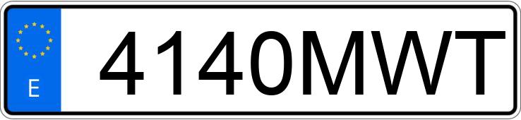 Numer rejestracyjny 4140MWT posiada YAMAHA X-MAX