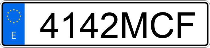 El número de registro 4142MCF tiene PORSCHE MACAN 2.0