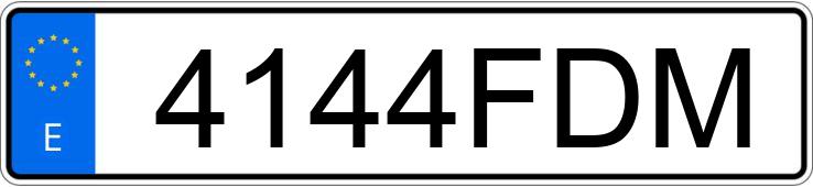 Numer rejestracyjny 4144FDM posiada PEUGEOT 307