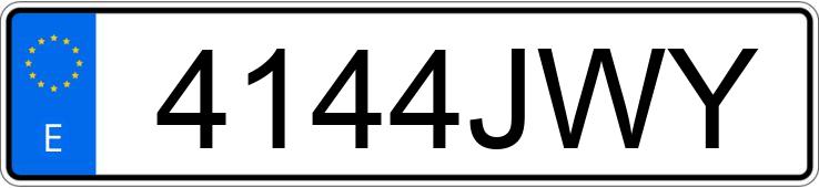 Numer rejestracyjny 4144JWY posiada NISSAN JUKE