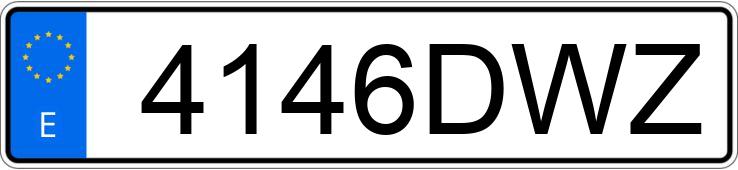 Numer rejestracyjny 4146DWZ posiada PEUGEOT 206