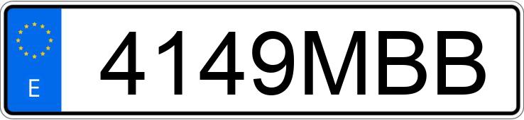 Numer rejestracyjny 4149MBB posiada VOLKSWAGEN GOLF
