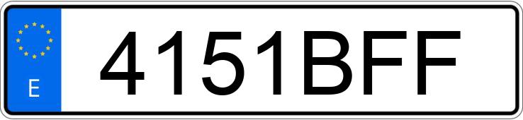 Numer rejestracyjny 4151BFF posiada PEUGEOT 206