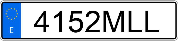 Numer rejestracyjny 4152MLL posiada VOLKSWAGEN GOLF