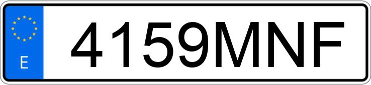Numer rejestracyjny 4159MNF posiada VOLKSWAGEN GOLF