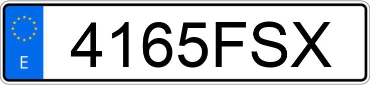 Numer rejestracyjny 4165FSX posiada SEAT IBIZA