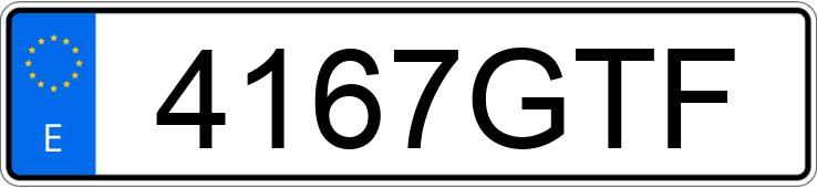 Numer rejestracyjny 4167GTF posiada AUDI A3 SPORTBACK Numer rejestracyjny 4167GTF posiada AUDI A3 SPORTBACK