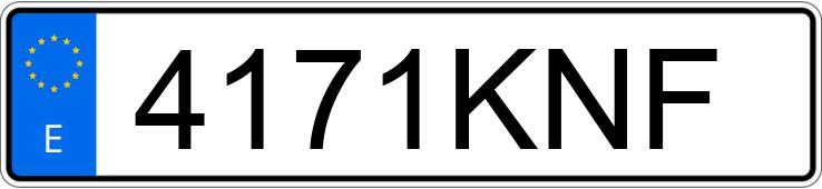 Numer rejestracyjny 4171KNF posiada AUDI A3 SPORTBACK