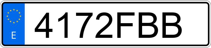 Numer rejestracyjny 4172FBB posiada PEUGEOT 207