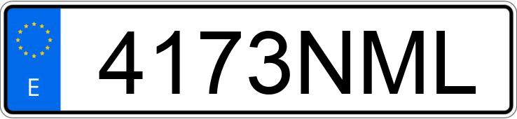 Numer rejestracyjny 4173NML posiada MERCEDES C (204)