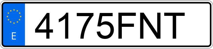 Numer rejestracyjny 4175FNT posiada SEAT IBIZA