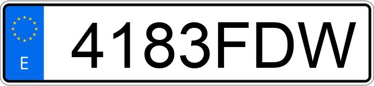 Numer rejestracyjny 4183FDW posiada VOLKSWAGEN GOLF