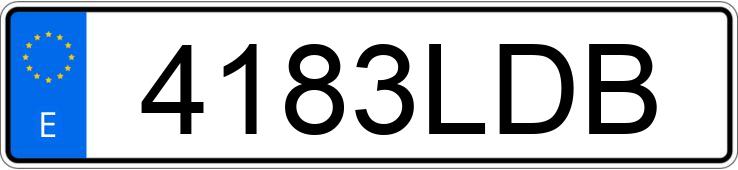Numer rejestracyjny 4183LDB posiada VOLKSWAGEN GOLF