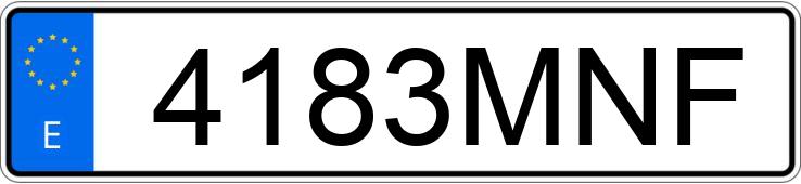 Numer rejestracyjny 4183MNF posiada BMW SERIE 3