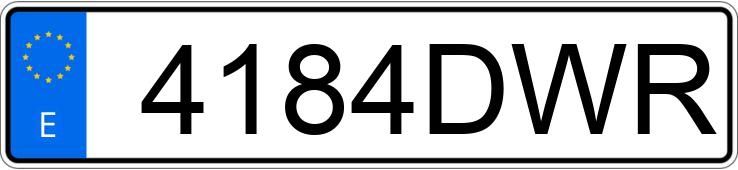 Numer rejestracyjny 4184DWR posiada HYUNDAI ACCENT