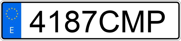 Numer rejestracyjny 4187CMP posiada AUDI A3