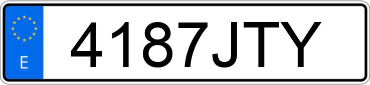 Numer rejestracyjny 4187JTY posiada FIAT TIPO