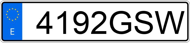 Registreringsnumret 4192GSW har SEAT IBIZA