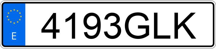Numer rejestracyjny 4193GLK posiada BMW SERIE 3