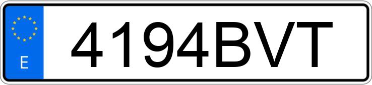 Numer rejestracyjny 4194BVT posiada RENAULT LAGUNA