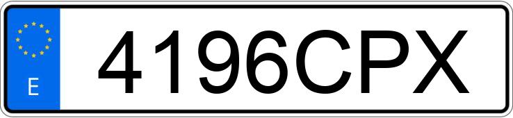 Numer rejestracyjny 4196CPX posiada RENAULT MEGANE