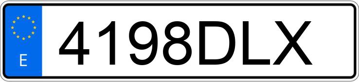 Numer rejestracyjny 4198DLX posiada RENAULT GRAND ESPACE