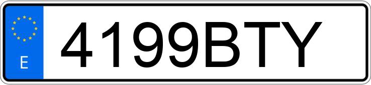 Numer rejestracyjny 4199BTY posiada PEUGEOT 406
