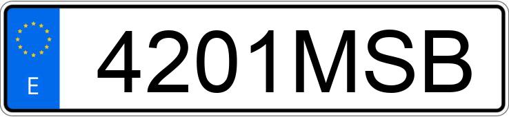 Numer rejestracyjny 4201MSB posiada VOLKSWAGEN ID.3