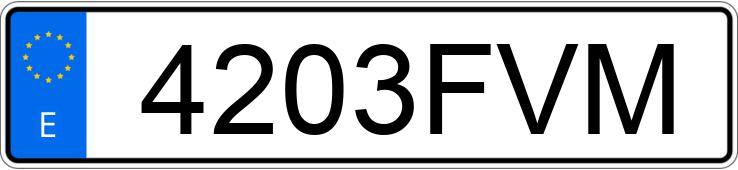Numer rejestracyjny 4203FVM posiada BMW SERIE 3