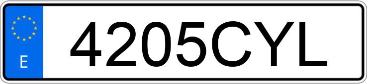 Numer rejestracyjny 4205CYL posiada AUDI A4