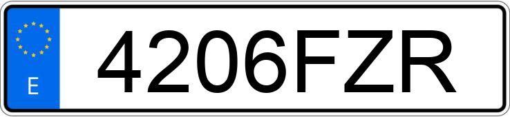 Numer rejestracyjny 4206FZR posiada FORD FOCUS