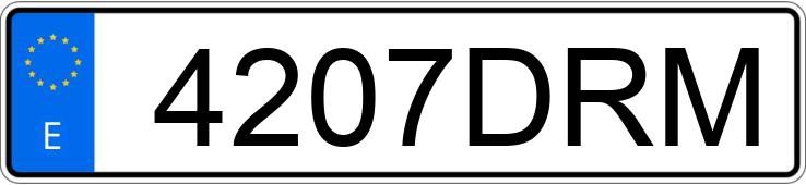 Numer rejestracyjny 4207DRM posiada HONDA SH MODE