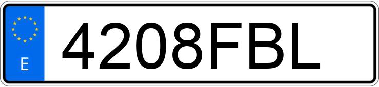 Numer rejestracyjny 4208FBL posiada RENAULT MEGANE