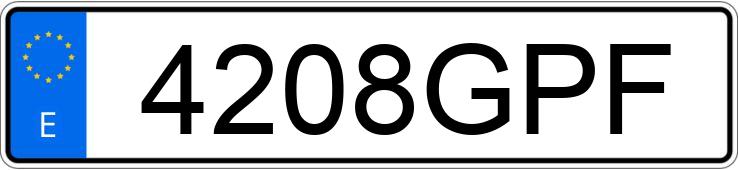 Numer rejestracyjny 4208GPF posiada NISSAN QASHQAI