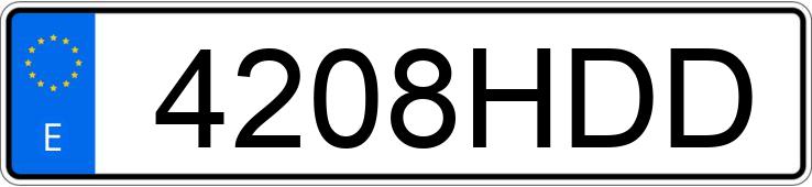 Numer rejestracyjny 4208HDD posiada VOLKSWAGEN GOLF