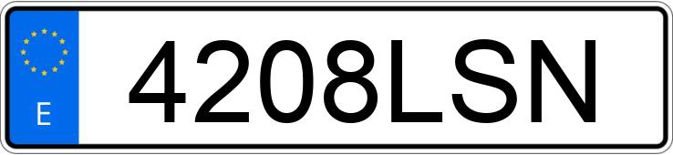 Numer rejestracyjny 4208LSN posiada RENAULT KANGOO