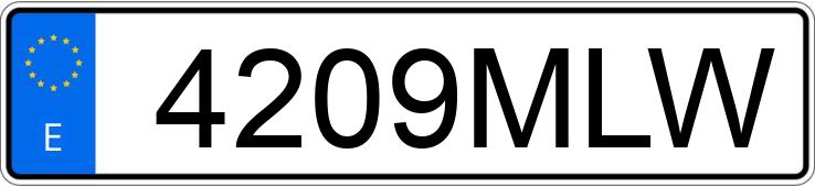 Numer rejestracyjny 4209MLW posiada VOLKSWAGEN TIGUAN