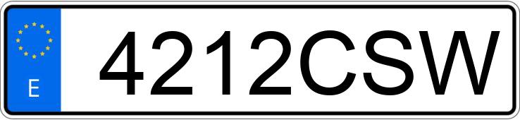 Le numéro d’enregistrement 4212CSW a CITROEN C3