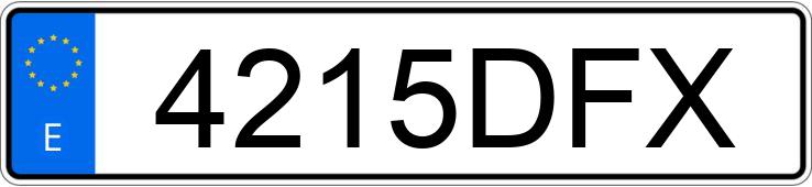 Numer rejestracyjny 4215DFX posiada SEAT IBIZA